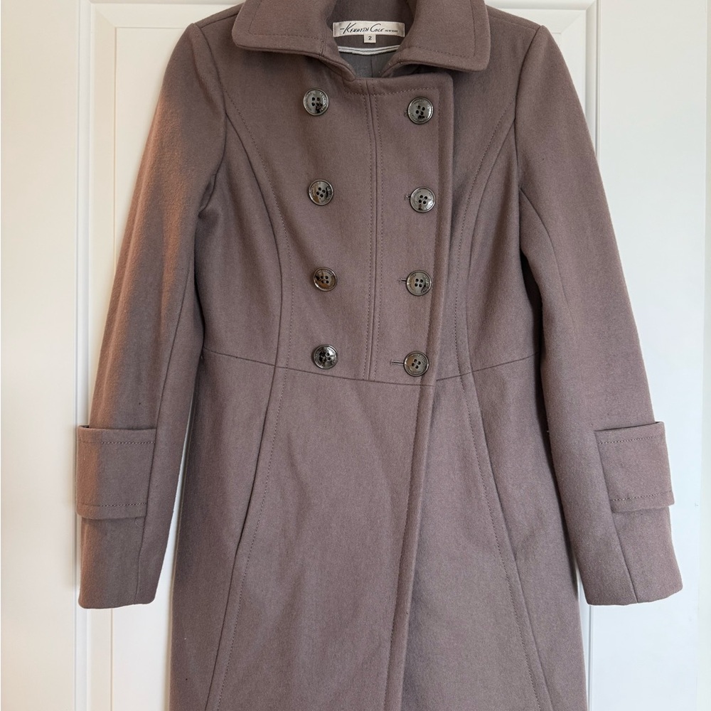 Kenneth Cole New York Double-Breasted Tan Trench Coat
